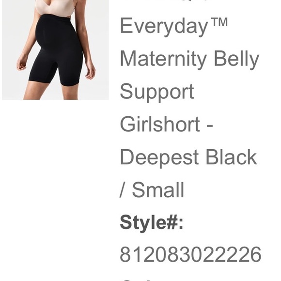 Blanqi Maternity Belly Support Shorts Black Small - Picture 1 of 3